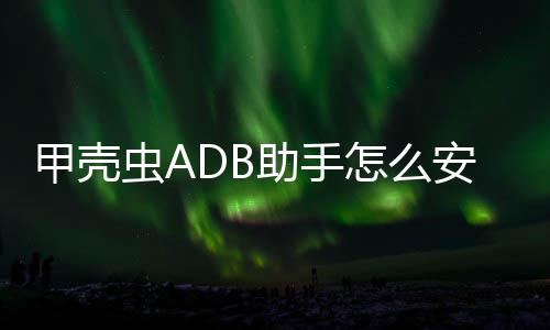 甲壳助手怎么安装到电应用视虫A