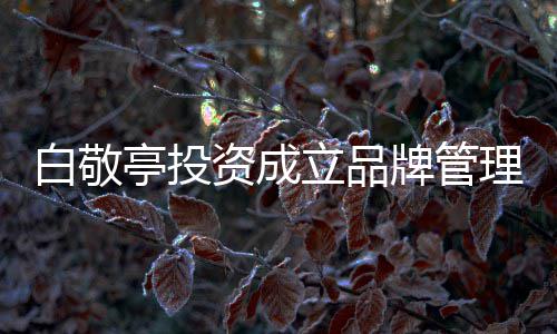 白敬白敬立品理公资成字叫亭投亭公牌管司 司名什么