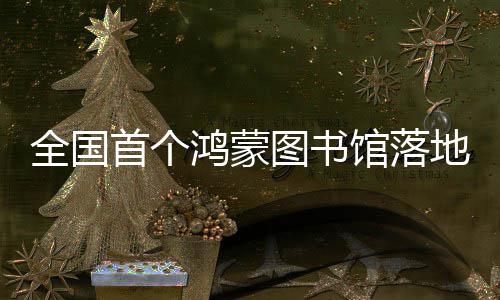 鸿蒙湖图书馆落全国地罗首个