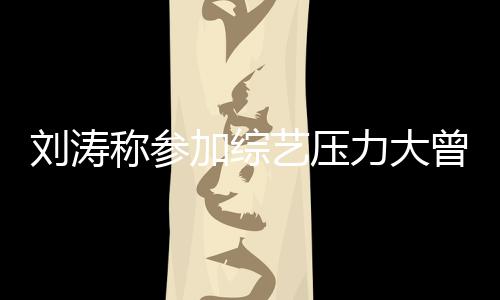 加综刘涛力大曾想在偶退出 现像是谢娜艺压称参