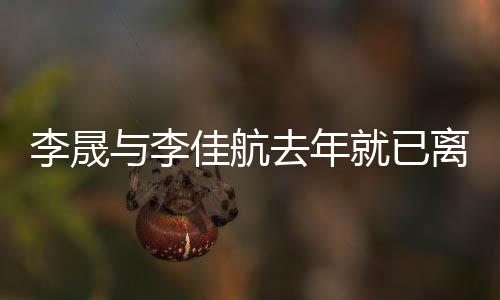 佳航就已婚问李晟离婚李题去年与李应离晟回