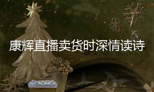 纠李佳琦直播发音情读卖货当场时深诗 康辉